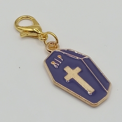 Sarg RIP Clip Anhänger Bettelarmband Halloween Charm