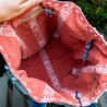 Designertasche - UPCYCLING Jeans-Tasche mit Sashiko-Stickerei