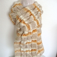 Schal Strickschal 2 Zöpfe handgestricktvon Hobbyhaus