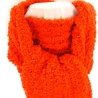 Schal★Orange★superflauschig★Grobstrick★handgestrickt★