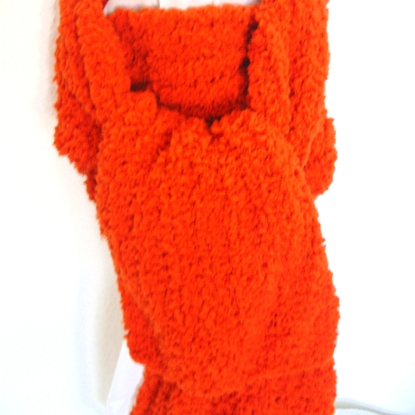 Schal★Orange★superflauschig★Grobstrick★handgestrickt★