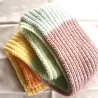 Schal mit Blockstreifen Pastelltöne handgestrickt von Hobbyhaus