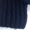 Herrenschal Strickschal in dunkelblau handgestrickt