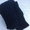 Herrenschal Strickschal in dunkelblau handgestrickt