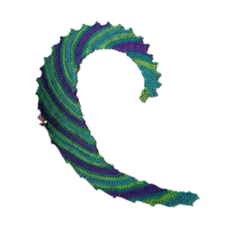 Drachenschwanz Schal handmade gehäkelt