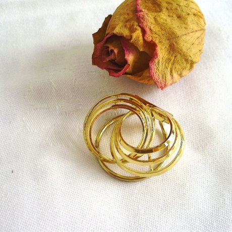 Vintage Schalclip - 2 verschlungene Ringe - aus den 70er Jahren