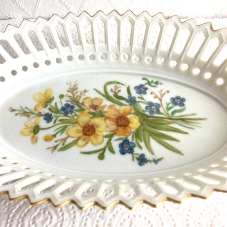 Vintage Durchbruchschale Königlich Tettau Atelier 60er Jahre