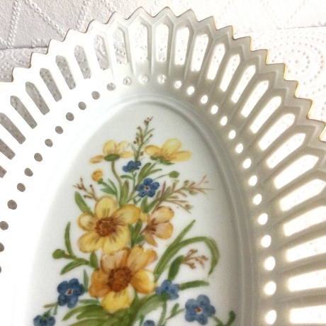 Vintage Durchbruchschale Königlich Tettau Atelier 60er Jahre