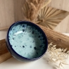 Handgemachte Keramik - getöpferte Schale dunkelblau türkis