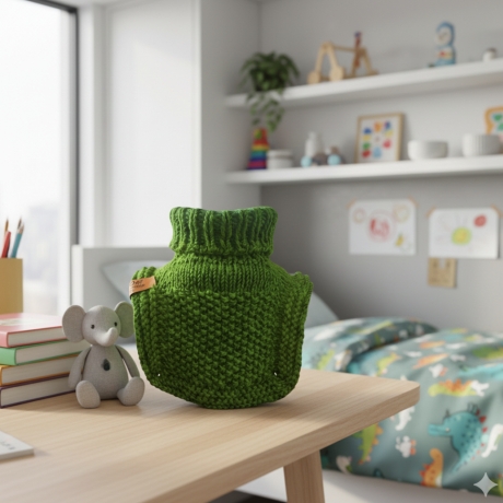 Handgestrickter Kinder‑Schalkragen, weich, dehnbar, mitwachsend