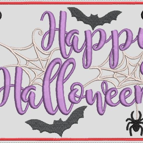 Ferberline Stickdatei Türschild Halloween ab 10x10