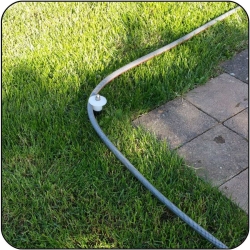 Schlauchumlenkrolle aus Edelstahl V2A für Gartenschlauch