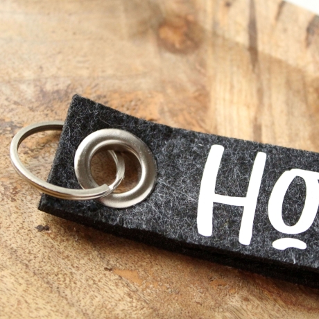 Schlüsselanhänger Filz Home – Geschenk zum Einzug