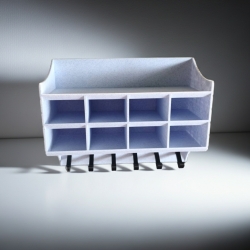 Schlüsselbrett mit 6 Haken, 25 cm – Wandmontage