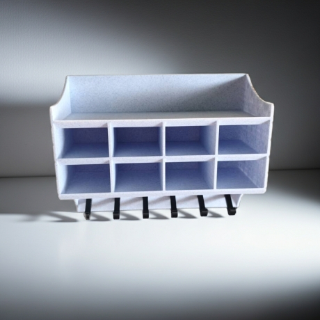 Schlüsselbrett mit 6 Haken, 25 cm – Wandmontage