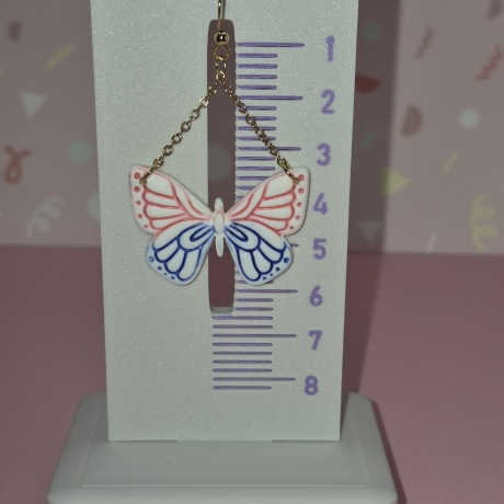 Zauberhafte Schmetterlings-Ohrhänger – Farb-Traum in Blau&Pink