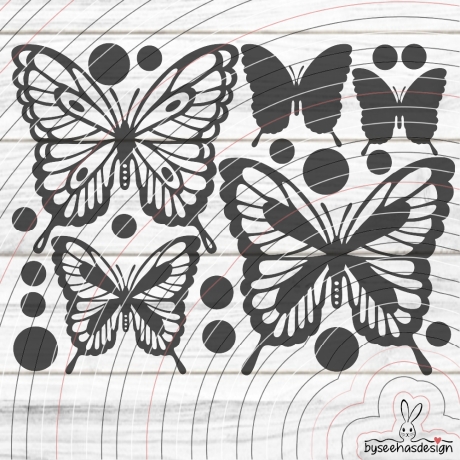 Schmetterlinge Plotterdatei SVG DXF 