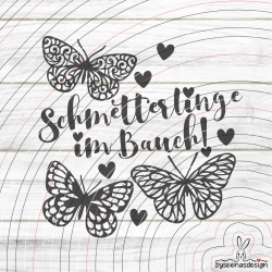 Schmetterlinge im Bauch Plotterdatei SVG DXF