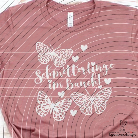 Schmetterlinge im Bauch Plotterdatei SVG DXF