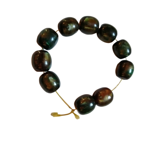Armband, Perlenarmband grüne Perlen Länge ca. 20 cm