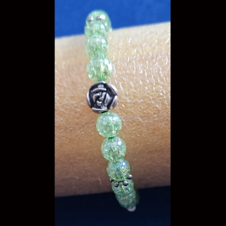 Perlenarmband, Armband, hellgrün