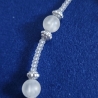Armband, Perlenarmband milchig weiße Perlen und Rocailles