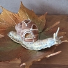 Schnecke mit Schneckenhäuschen Dekoration Unikat Weinbergschnecke