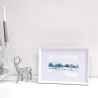Bild Original Aquarell Winterlandschaft Wandbild Gemälde 32x23cm