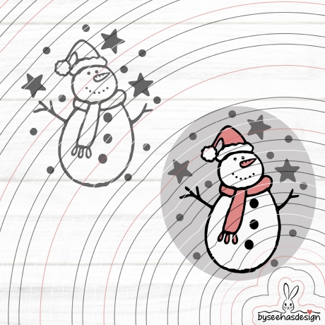 Schneemann Plotterdatei SVG DXF