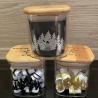 Adventskalender mit Sprüchen Glas Schneemann