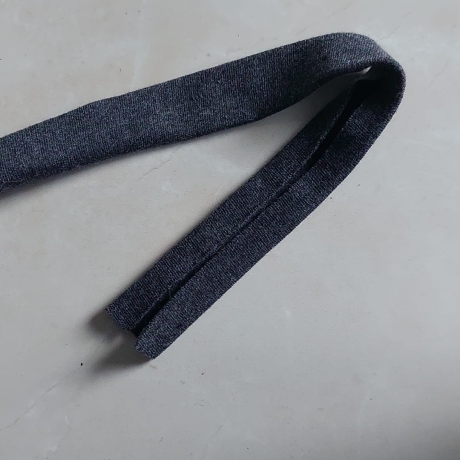 Schrägband Einfassband Baumwolljersey grau gefalzt elastisch