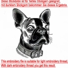 Stickdatei Boston Terrier Milo Hund realistisch