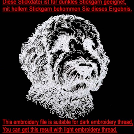 NEU Stickdatei Golden Doodle Chooper Hund 