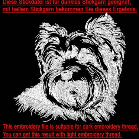 NEU Stickdatei Yorkshire Terrier  Gizmo Yorki Hund