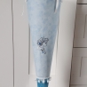 Schultüte/Stoffhülle Ella hellblau/blau 70 cm