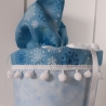 Schultüte/Stoffhülle Ella hellblau/blau 70 cm