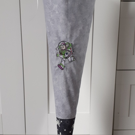 Schultüte/Stoffhülle Astronaut grau/glow 70 cm