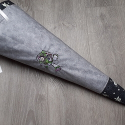 Schultüte/Stoffhülle Astronaut grau/glow 70 cm