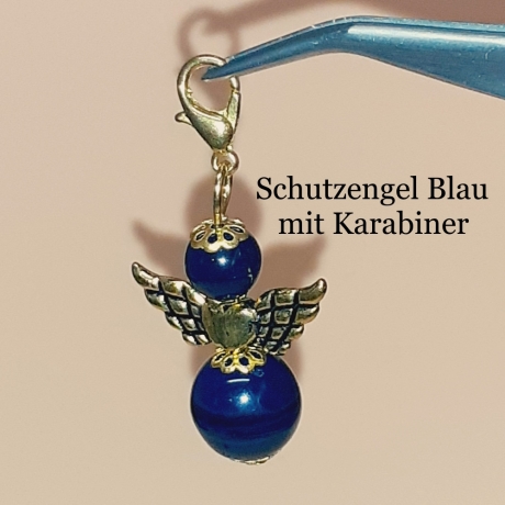 Taschenanhänger Schutzengel Kettenanhänger blau Taschenbaumler 