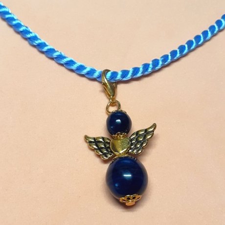 Taschenanhänger Schutzengel Kettenanhänger blau Taschenbaumler 