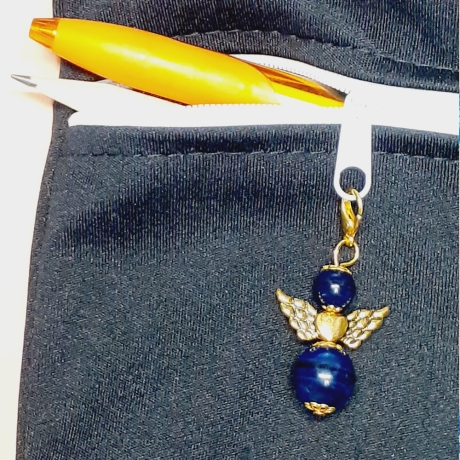 Taschenanhänger Schutzengel Kettenanhänger blau Taschenbaumler 