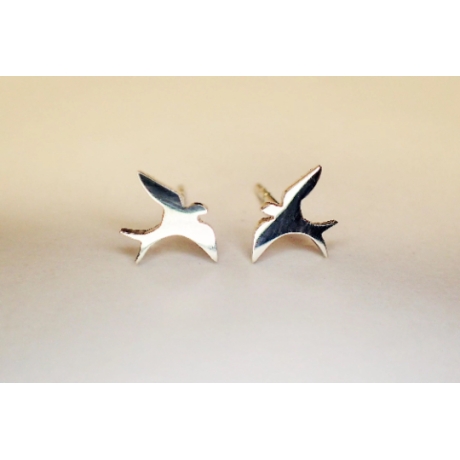 ohrstecker schwalben in echtem 925er SILBER