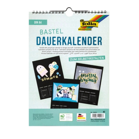 DIY Geburtstagskalender A4 Schwarz, Weiß