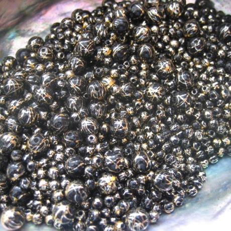80 gr Perlen-Mix veredelte Kunststoffperlen