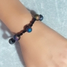 Armband Armreifen Schmuck schwarzer Regenbogen mit Makramee-Band