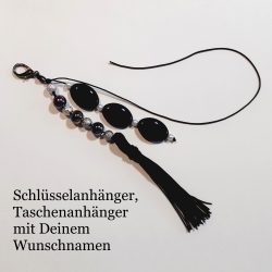 Taschenanhänger Wunschname Taschenbaumler Ranzenbaumler Peakockk