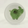 Müslischale Schwein grün aus Porzellan, Schönes Geschenk