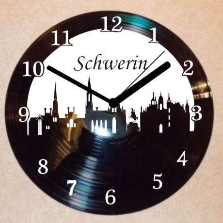 Schallplattenuhr Wanduhr Schwerin