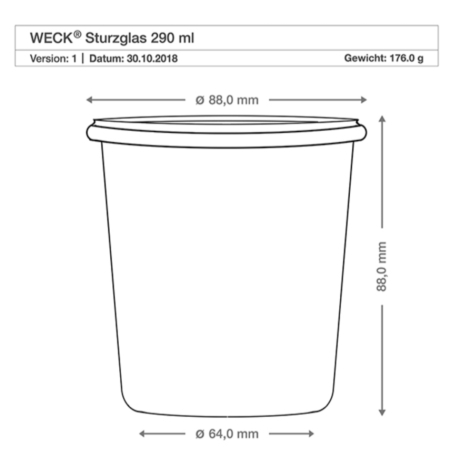 Kniesterkerze aus reinem Bienewachs in Weck®-Glas -290S