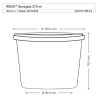 Kniesterkerze aus reinem Bienenwachs in Weck®-Glas-370S